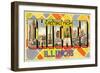 Greetings from Chicago, Illinois-null-Framed Art Print