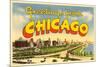 Greetings from Chicago, Illinois-null-Mounted Art Print