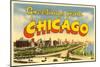 Greetings from Chicago, Illinois-null-Mounted Art Print