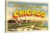 Greetings from Chicago, Illinois-null-Stretched Canvas