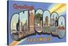 Greetings from Chicago, Illinois-null-Stretched Canvas