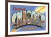 Greetings from Chicago, Illinois-null-Framed Premium Giclee Print