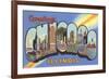 Greetings from Chicago, Illinois-null-Framed Premium Giclee Print