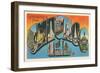 Greetings from Chicago, Illinois-null-Framed Art Print