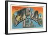 Greetings from Chicago, Illinois-null-Framed Art Print