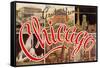 Greetings from Chicago, Illinois-null-Framed Stretched Canvas