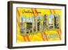 Greetings from Chicago, Illinois-null-Framed Art Print