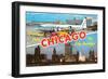 Greetings from Chicago, Illinois-null-Framed Art Print