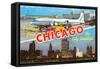 Greetings from Chicago, Illinois-null-Framed Stretched Canvas