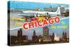 Greetings from Chicago, Illinois-null-Stretched Canvas