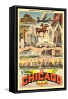 Greetings from Chicago-null-Framed Stretched Canvas