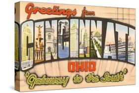 Greetings from Cincinnati, Ohio-null-Stretched Canvas