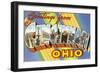 Greetings from Cincinnati, Ohio-null-Framed Art Print