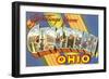 Greetings from Cincinnati, Ohio-null-Framed Art Print