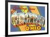 Greetings from Cincinnati, Ohio-null-Framed Art Print