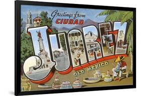 Greetings from Ciudad Juarez, Mexico-null-Framed Art Print