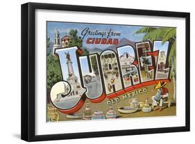 Greetings from Ciudad Juarez, Mexico-null-Framed Art Print