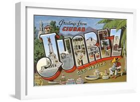 Greetings from Ciudad Juarez, Mexico-null-Framed Art Print