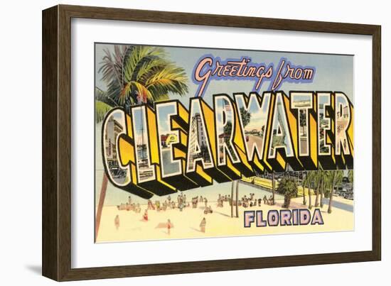 Greetings from Clearwater, Florida-null-Framed Art Print