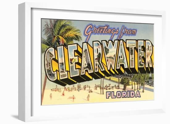 Greetings from Clearwater, Florida-null-Framed Art Print