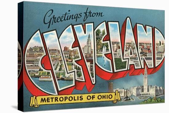 Greetings from Cleveland, Metropolis of Ohio-null-Stretched Canvas