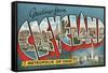 Greetings from Cleveland, Metropolis of Ohio-null-Framed Stretched Canvas