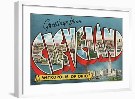 Greetings from Cleveland, Metropolis of Ohio-null-Framed Giclee Print