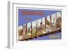 Greetings from Cleveland, Ohio-null-Framed Art Print