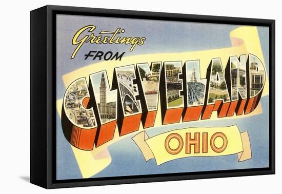 Greetings from Cleveland,Ohio-null-Framed Stretched Canvas