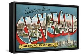 Greetings from Cleveland, Ohio-null-Framed Stretched Canvas