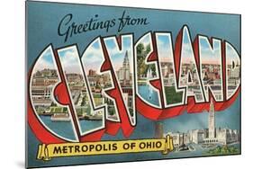 Greetings from Cleveland, Ohio-null-Mounted Art Print