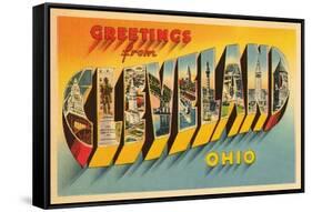 Greetings from Cleveland, Ohio-null-Framed Stretched Canvas