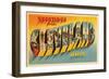 Greetings from Cleveland, Ohio-null-Framed Premium Giclee Print