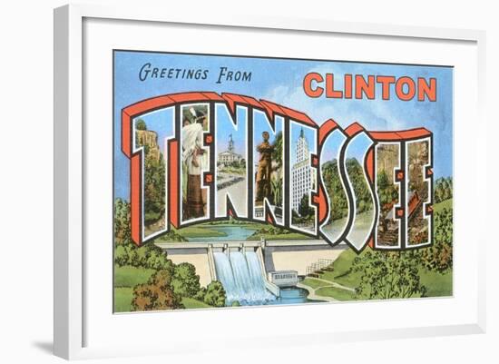 Greetings from Clintonm Tennessee-null-Framed Art Print