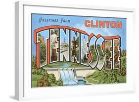 Greetings from Clintonm Tennessee-null-Framed Art Print