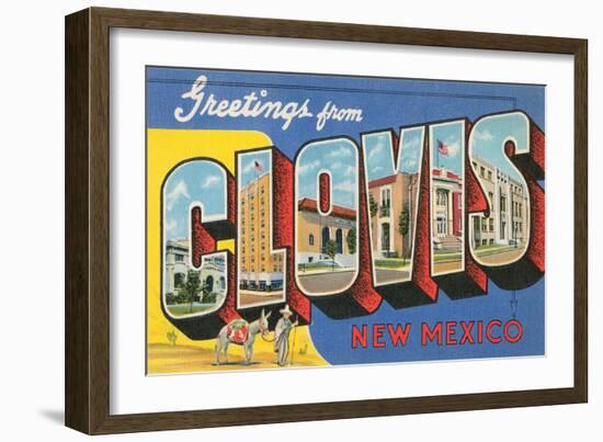 Greetings from Clovis, New Mexico-null-Framed Art Print
