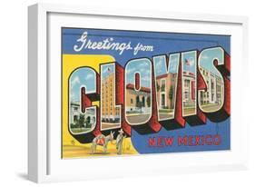 Greetings from Clovis, New Mexico-null-Framed Art Print