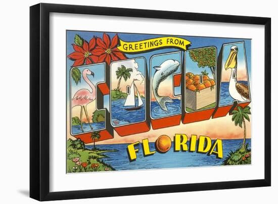 Greetings from Cocoa, Florida-null-Framed Art Print