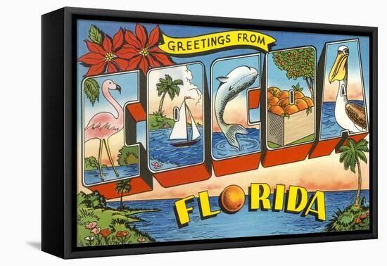 Greetings from Cocoa, Florida-null-Framed Stretched Canvas