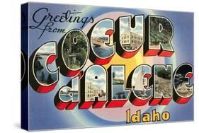 Greetings from Coeur d'Alene, Idaho-null-Stretched Canvas