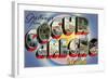 Greetings from Coeur d'Alene, Idaho-null-Framed Art Print