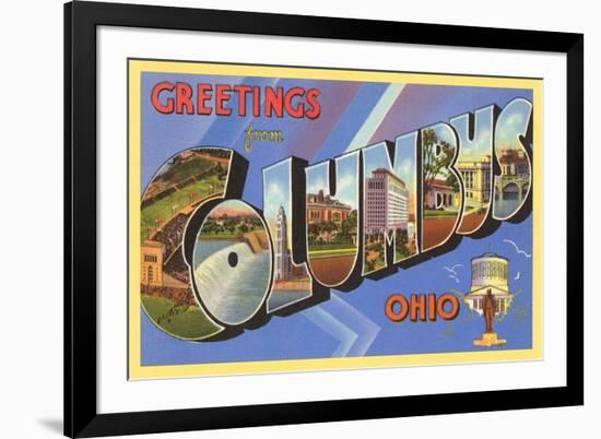 Greetings from Colombus, Ohio-null-Framed Art Print