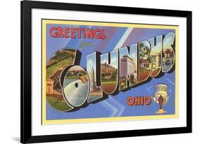 Greetings from Colombus, Ohio-null-Framed Art Print