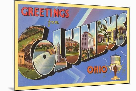 Greetings from Colombus, Ohio-null-Mounted Art Print