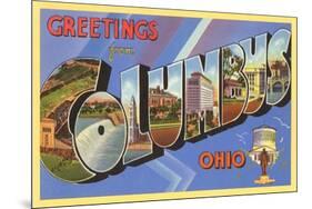Greetings from Colombus, Ohio-null-Mounted Art Print