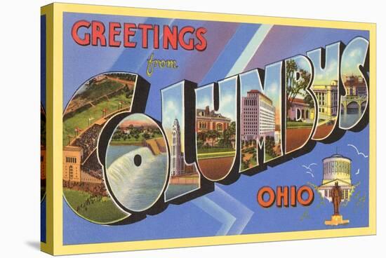 Greetings from Colombus, Ohio-null-Stretched Canvas