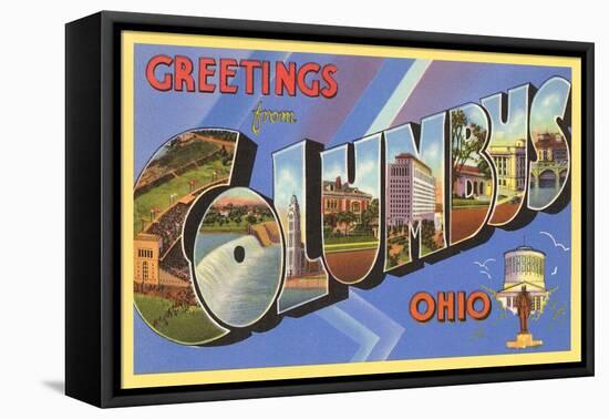 Greetings from Colombus, Ohio-null-Framed Stretched Canvas