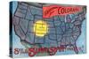 Greetings from Colorado, Sunny Spot-null-Stretched Canvas