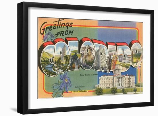 Greetings from Colorado-null-Framed Art Print