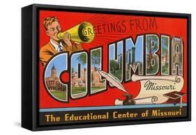 Greetings from Columbia, Missouri, the Educational Center of Missouri-null-Framed Stretched Canvas
